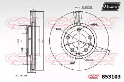 MAXTECH 8531030000 -  Тормозной диск