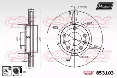 MAXTECH 8531036060 -  Тормозной диск