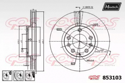 MAXTECH 8531036980 -  Тормозной диск