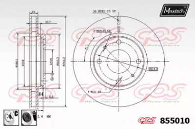 MAXTECH 8550106060 -  Тормозной диск