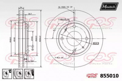 MAXTECH 8550106980 -  Тормозной диск