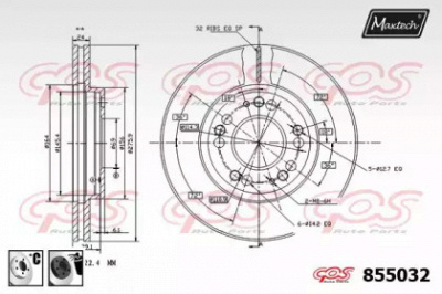 MAXTECH 8550326060 -  Тормозной диск