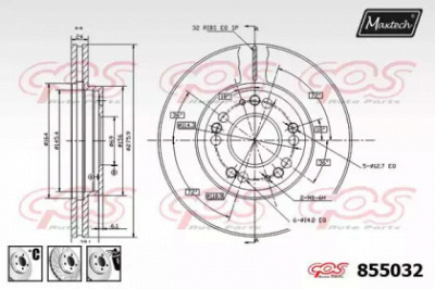 MAXTECH 8550326880 -  Тормозной диск