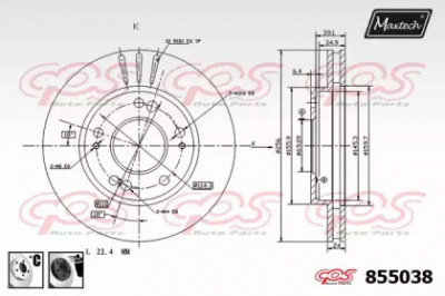 MAXTECH 8550386060 -  Тормозной диск