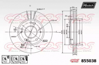 MAXTECH 8550386880 -  Тормозной диск