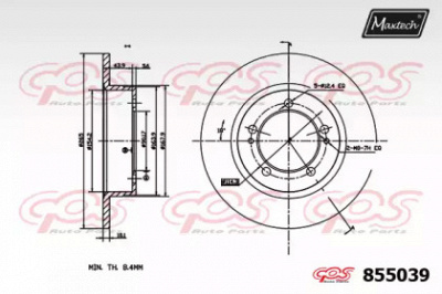 MAXTECH 8550390000 -  Тормозной диск