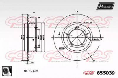 MAXTECH 8550390060 -  Тормозной диск