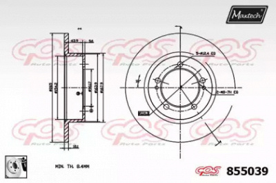 MAXTECH 8550390080 -  Тормозной диск