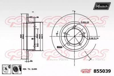 MAXTECH 8550396060 -  Тормозной диск