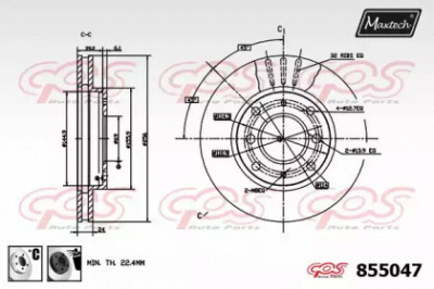 MAXTECH 8550476060 -  Тормозной диск