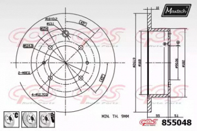 MAXTECH 8550486980 -  Тормозной диск