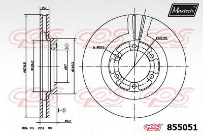 MAXTECH 8550510000 -  Тормозной диск