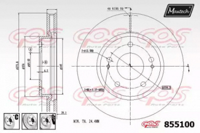 MAXTECH 8551006980 -  Тормозной диск