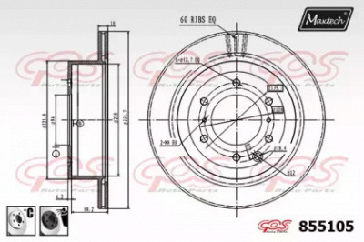 MAXTECH 8551056060 -  Тормозной диск