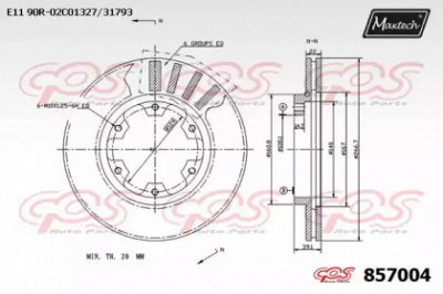 MAXTECH 8570040000 -  Тормозной диск