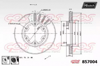 MAXTECH 8570046060 -  Тормозной диск