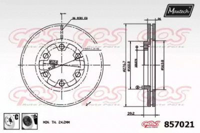 MAXTECH 8570216060 -  Тормозной диск