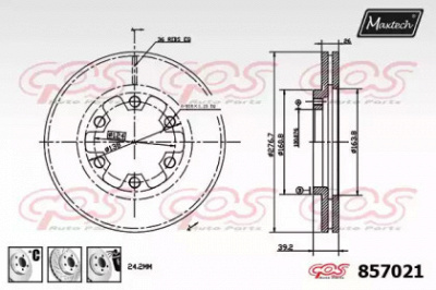 MAXTECH 8570216880 -  Тормозной диск