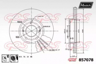 MAXTECH 8570786060 -  Тормозной диск