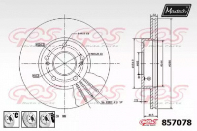 MAXTECH 8570786980 -  Тормозной диск