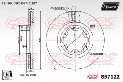 MAXTECH 8571220080 -  Тормозной диск