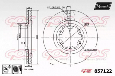 MAXTECH 8571226060 -  Тормозной диск