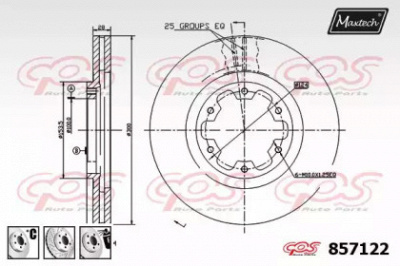 MAXTECH 8571226880 -  Тормозной диск