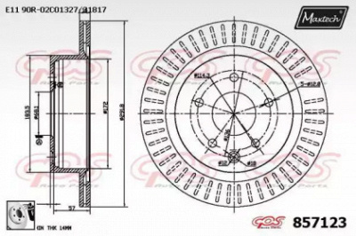 MAXTECH 8571230080 -  Тормозной диск