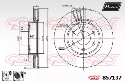 MAXTECH 8571376060 -  Тормозной диск