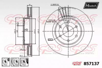MAXTECH 8571376880 -  Тормозной диск