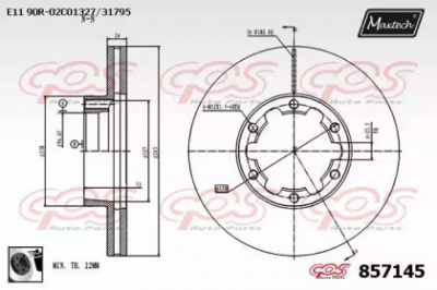 MAXTECH 8571450060 -  Тормозной диск
