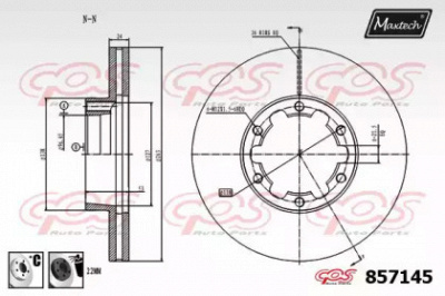 MAXTECH 8571456060 -  Тормозной диск