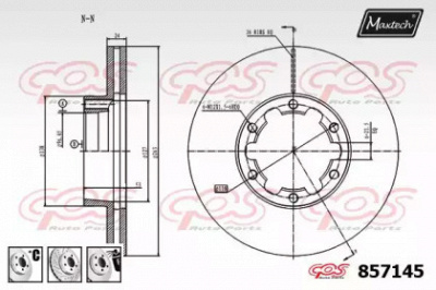 MAXTECH 8571456880 -  Тормозной диск