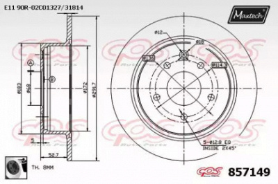MAXTECH 8571490060 -  Тормозной диск
