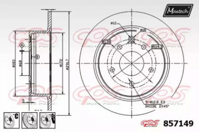 MAXTECH 8571496880 -  Тормозной диск