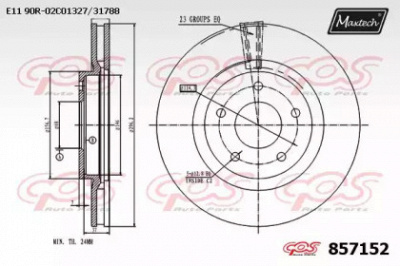 MAXTECH 8571520000 -  Тормозной диск