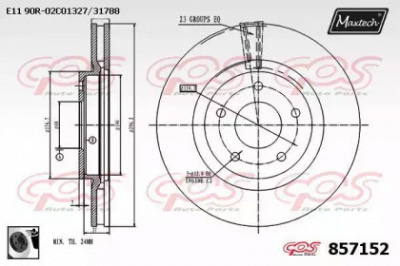 MAXTECH 8571520060 -  Тормозной диск