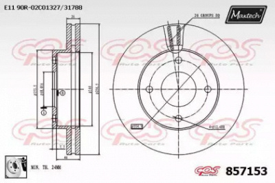 MAXTECH 8571530080 -  Тормозной диск