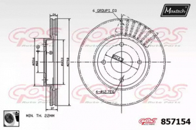 MAXTECH 8571540060 -  Тормозной диск