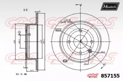 MAXTECH 8571550000 -  Тормозной диск