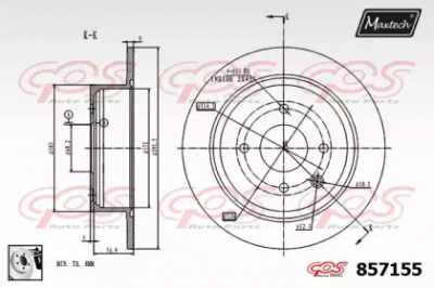 MAXTECH 8571550080 -  Тормозной диск