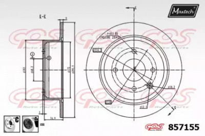 MAXTECH 8571556060 -  Тормозной диск