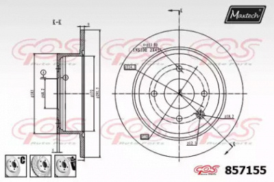 MAXTECH 8571556980 -  Тормозной диск