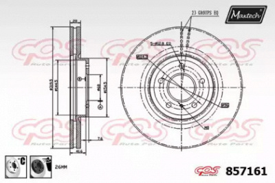 MAXTECH 8571616060 -  Тормозной диск