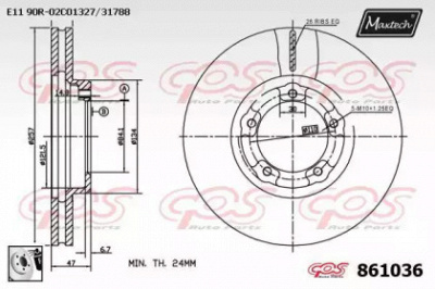 MAXTECH 8610360080 -  Тормозной диск