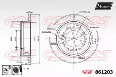 MAXTECH 8612036060 -  Тормозной диск