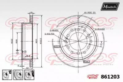 MAXTECH 8612036880 -  Тормозной диск