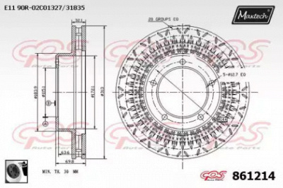 MAXTECH 8612140060 -  Тормозной диск