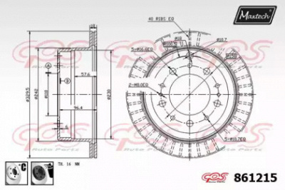 MAXTECH 8612156060 -  Тормозной диск