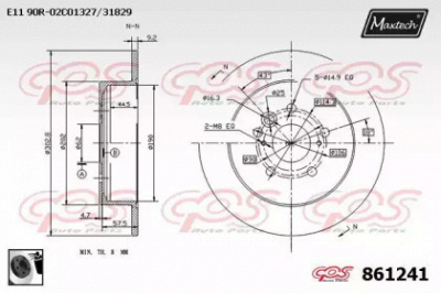 MAXTECH 8612410060 -  Тормозной диск
